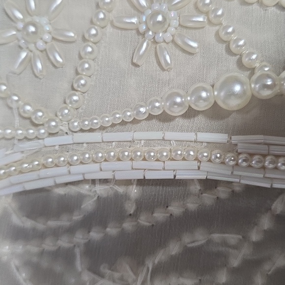 David Howard Silk Beaded Fringe Shawl - Picture 6 of 7